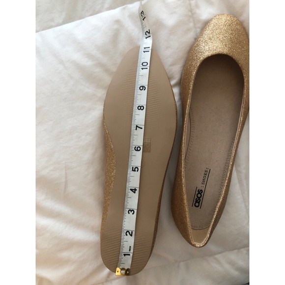 Never worn ASOS gold glitter ballet flats - Picture 3 of 9